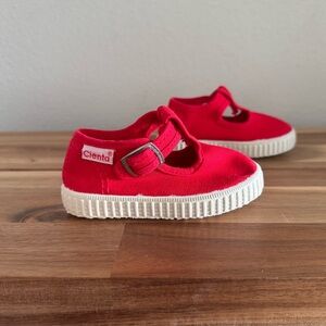 Cienta Baby Shoes T-Strap Mary Janes 20 Red Snap Button 5100